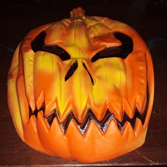 Halloween Other - PUMPKIN MASK FACE -- RUBBER.